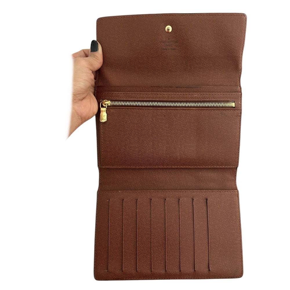 Vintage LOUIS VUITTON Monogram Canvas Passport Trifold Wallet Brown Authentic - Picture 8 of 17